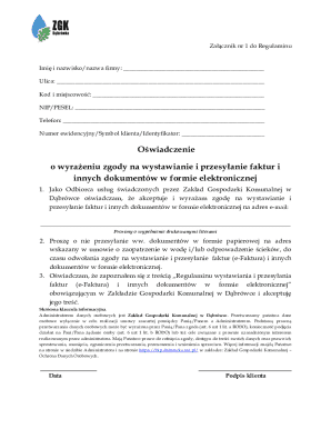 Electronic Invoice Consent Form