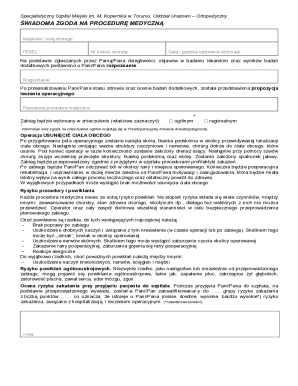 Medical Consent Form for Foreign Body Removal