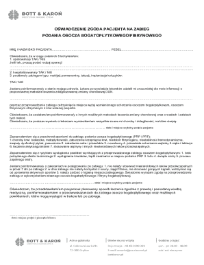 Patient Consent Form for PRP/PRF Treatment