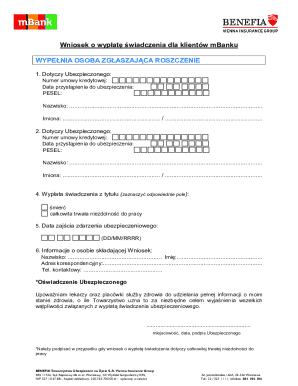 mBank Claim Form