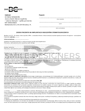 Dental Implant Consent Form