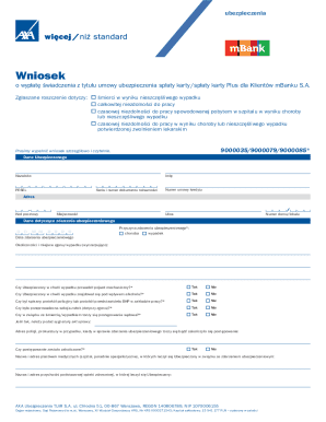Insurance Claim Form for Credit Card Repayment