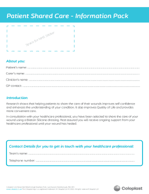 Patient Shared Care Information Pack