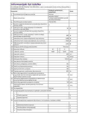 EU Energy Label for Hisense 75U7Q PRO Television