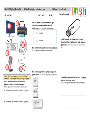 Bursa 5th Grade Computer Technology Exam Template