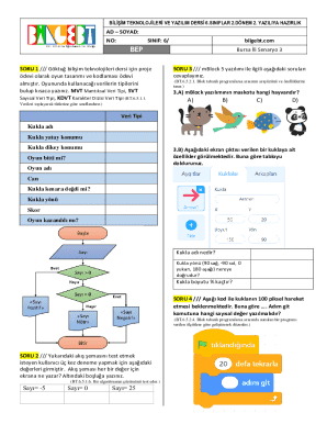 Bursa 6th Grade Computer Science Exam