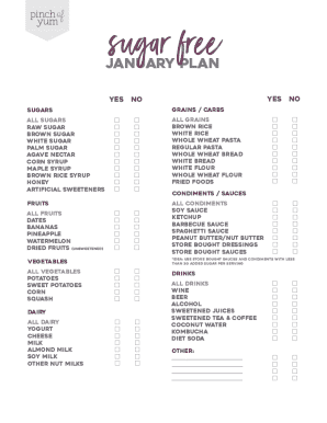 Sugar Free January Plan