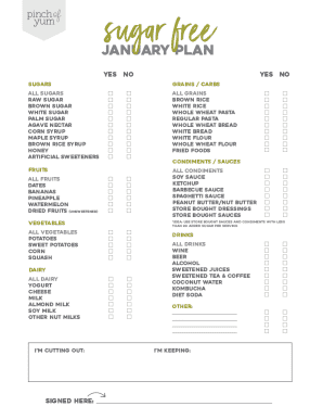 Sugar Free January Plan