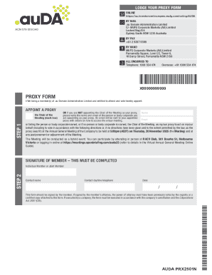 AUDA Proxy Form