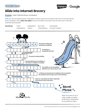 Internet Bravery Vocabulary Form