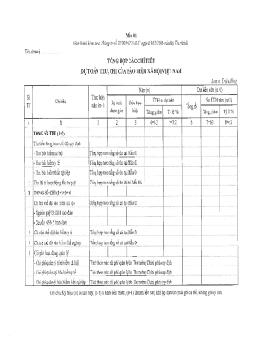 Vietnam Social Insurance Budget Form