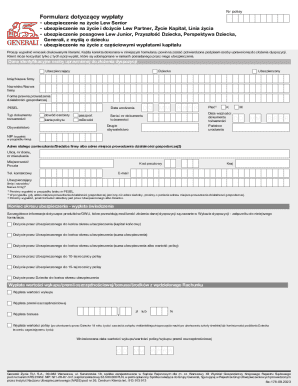 Generali Life Insurance Payout Form