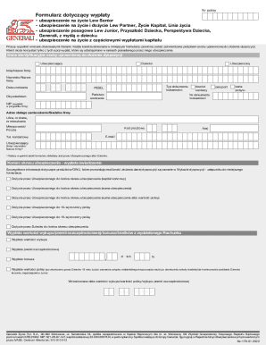 Generali Life Insurance Payout Form