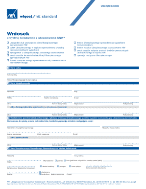 Polish NNW Insurance Claim Form