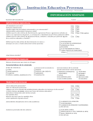 Student Information Form