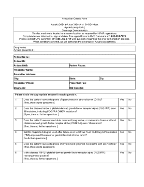 Ayvakit Prescriber Criteria Form
