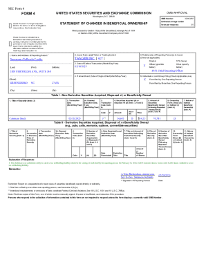 SEC Form 4 Statement of Changes in Beneficial Ownership
