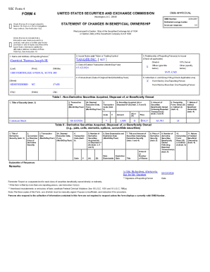SEC Form 4 Statement of Changes in Beneficial Ownership
