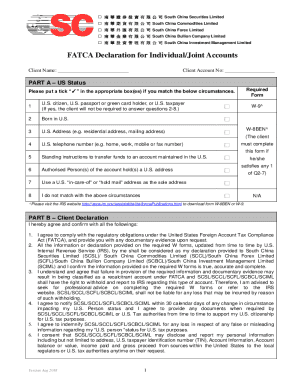 FATCA Declaration Form
