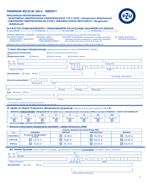 Poland Police Group Insurance Declaration