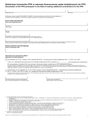 PPK Additional Contribution Declaration