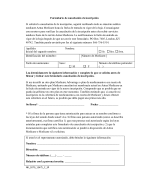 Medicare enrollment cancellation form