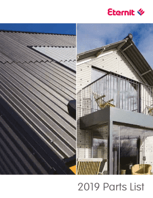 2019 Profile Sheet Parts List