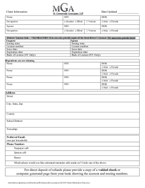 2024 Client Information Form