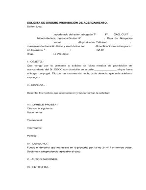 Prohibition of Approach Order Request