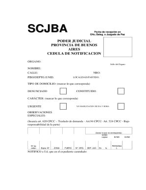 Cedula de Notificacion