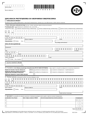 Polish Group Life Insurance Enrollment Form