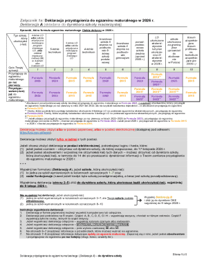 Polish Matura Exam Declaration Form 2026