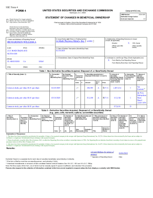 SEC Form 4 Statement of Changes in Beneficial Ownership