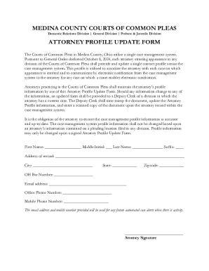 Attorney Profile Update Form