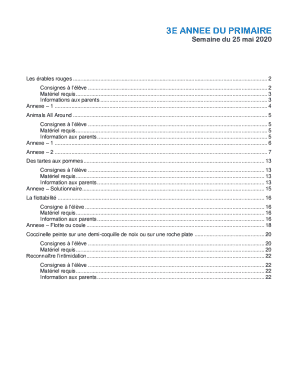 Primary School French Reading Activity