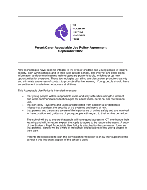 Parent/Carer Acceptable Use Policy Agreement