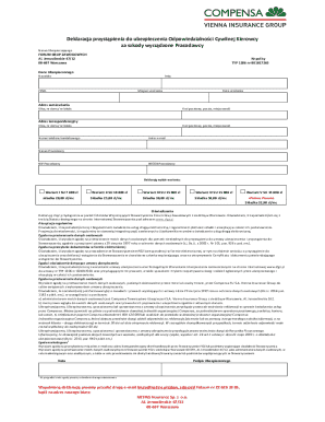 Polish Civil Liability Insurance Declaration