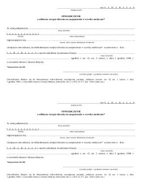 Medical Device Supply Receipt Declaration