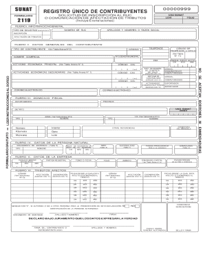 Peru Tax Registration Form