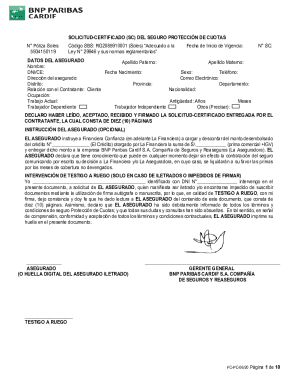 Peru protection of quotas insurance application