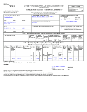 SEC Form 4 Statement of Changes in Beneficial Ownership