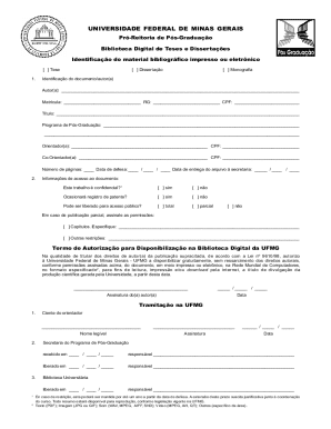 UFMG Thesis Dissertation Form