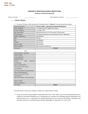 Virtual Credit Card Agreement