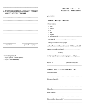 Poland Camp Participation Form