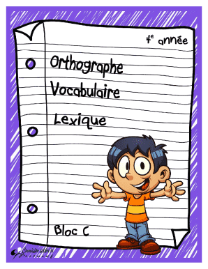 French Orthography Vocabulary Worksheet
