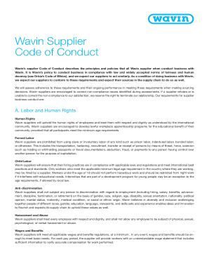 Wavin Supplier Code of Conduct