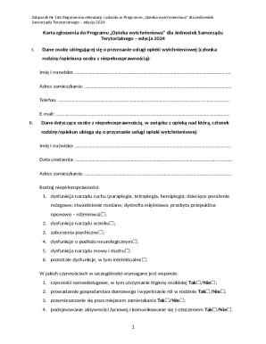 Poland Respite Care Application Form 2024