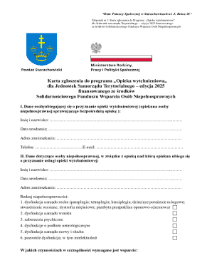 Poland Respite Care Application Form