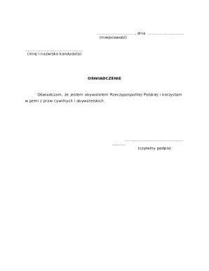 Polish Citizenship Affidavit