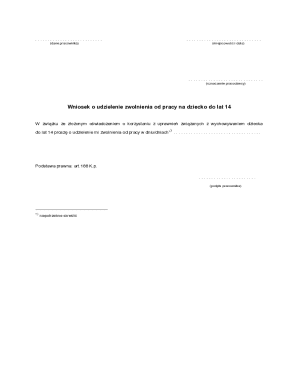 Employee Leave Request for Child Care